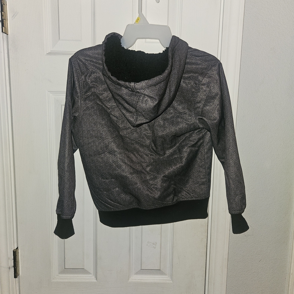 Faded Glory Kids Charcoal Hooded Puffer Jacket - Picture 2 of 3